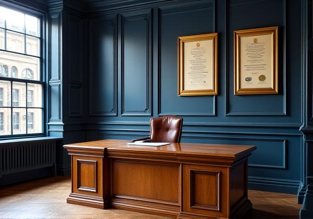 Professional legal office environment in Bloomsbury, London